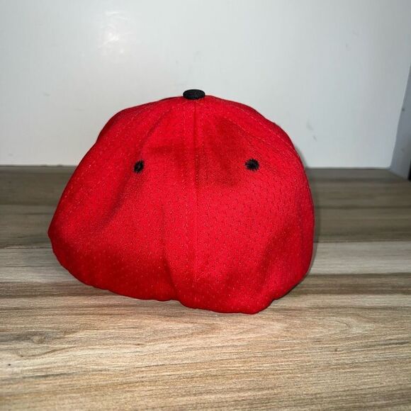 Vintage CINCINNATI REDS Cap Mens Large Red And Black Red Stick Sports Fitted - Picture 3 of 8